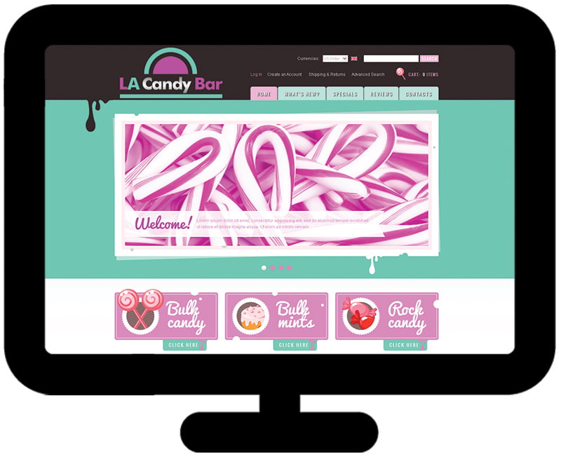 candy store web design